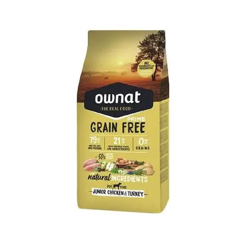 Ownat Prime Canine Junior Grain Free Chicken 3kg , cibo per cani