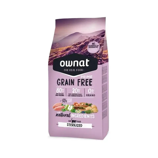 Ownat Prime Feline Adult Sterilised Grain Free 8Kg , cibo per gatti