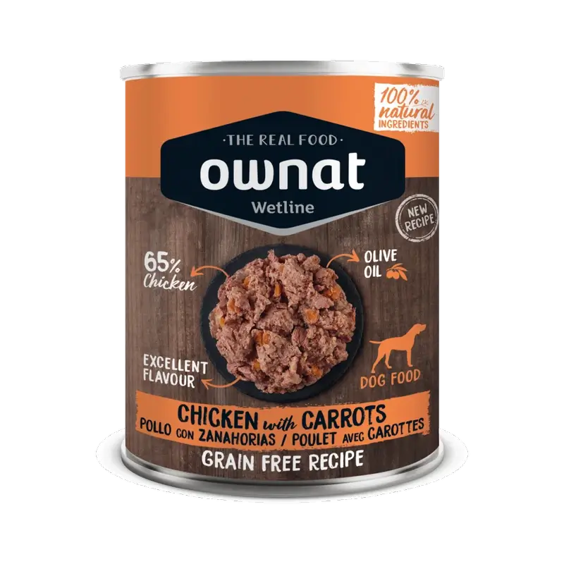 Ownat Wetline Canine Pollo con carota 12X395Gr