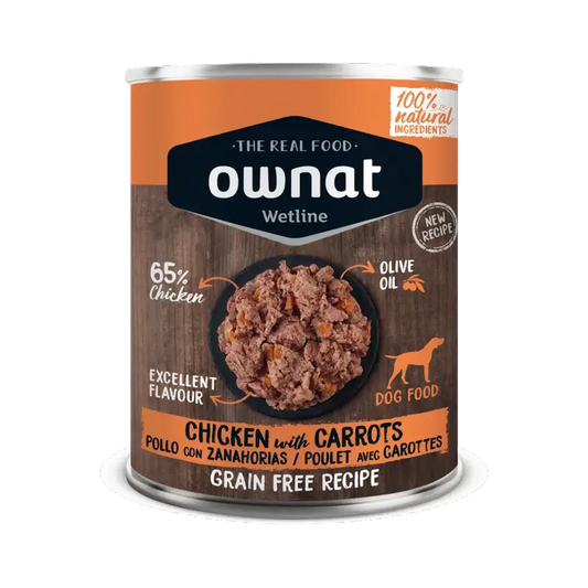 Ownat Wetline Canine Pollo con carota 12X395Gr