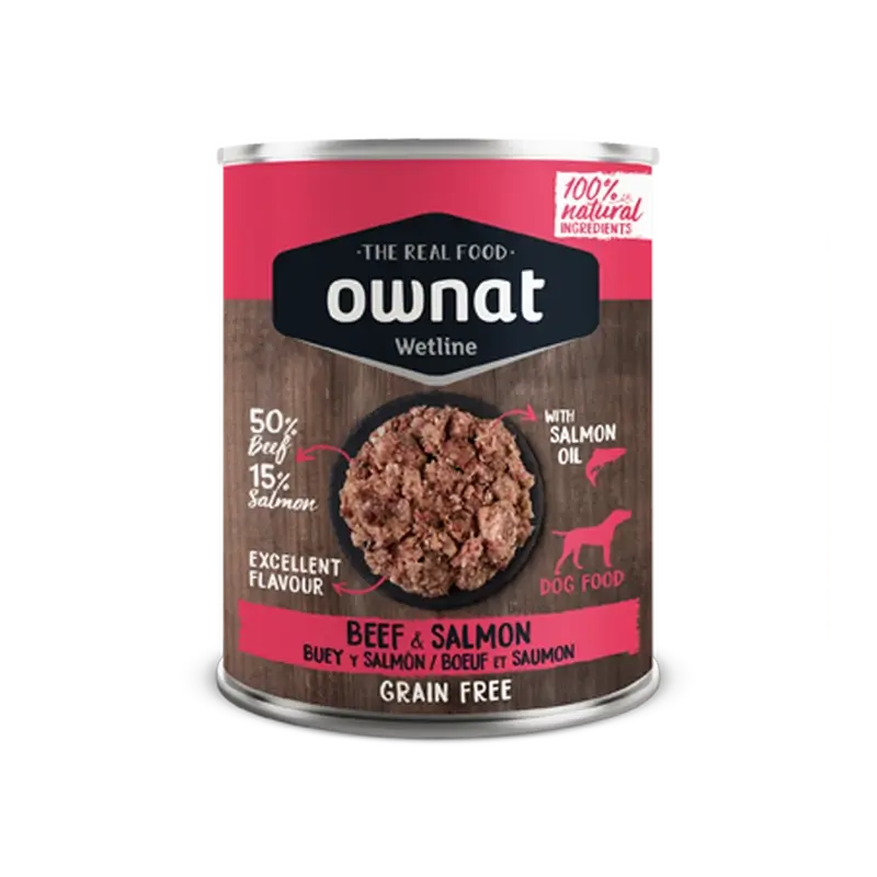 Ownat Wetline Canine Manzo e Salmone 12X395Gr