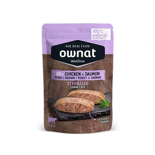 Ownat Wetline Feline Sterilized Pollo Salmone 12X85Gr
