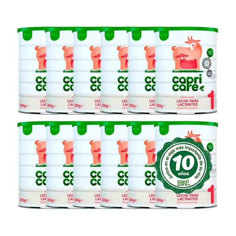 Latte per lattanti Capricare 1, confezione da 12 X 800g