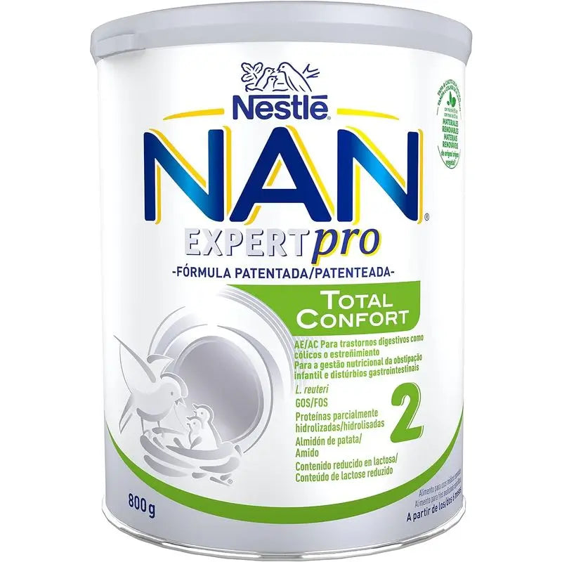 Latte per lattanti Nestlé Nan Total Comfort 2, confezione da 12 X 800g