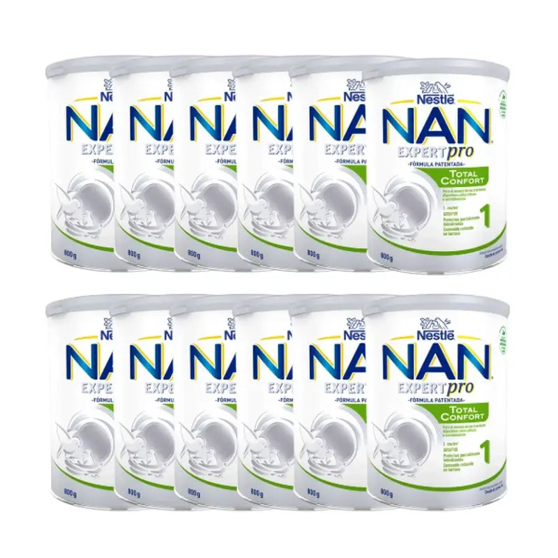 Nestlé Nan Total Comfort 1 Latte per lattanti, confezione da 12 X 800 g