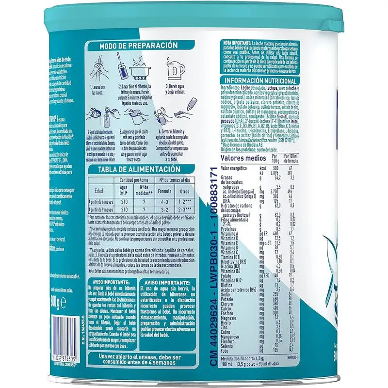 Nestlé Nan Optipro 2 Latte Formula, 12X800g