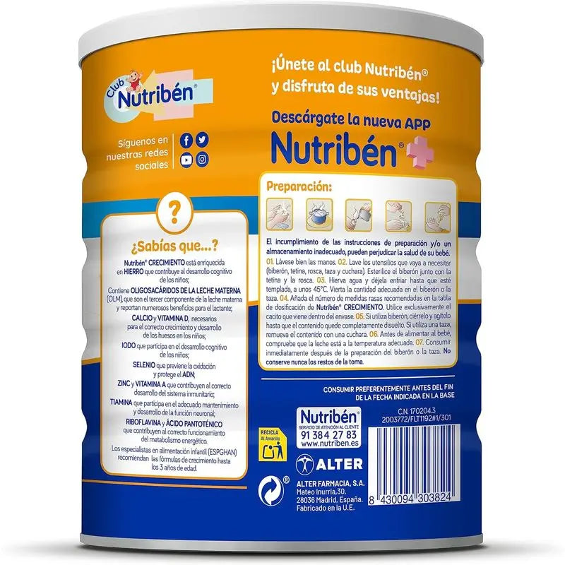 Nutribén Crescita Pro+ 3 Latte, 12 X 800 grammi