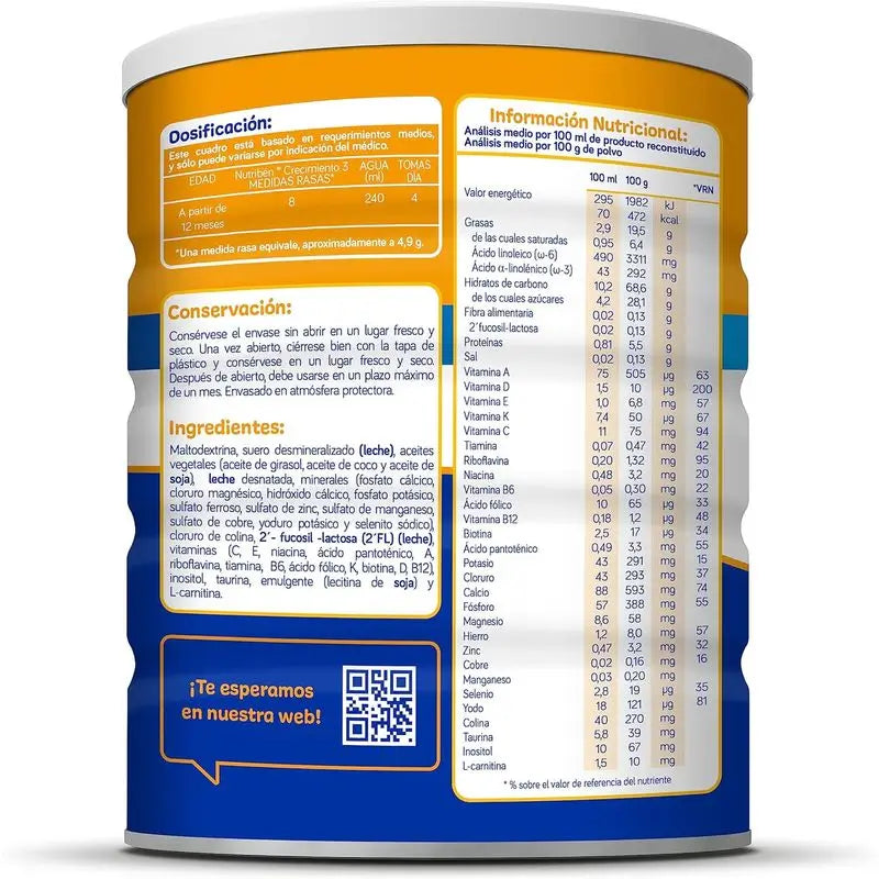 Nutribén Crescita Pro+ 3 Latte, 12 X 800 grammi
