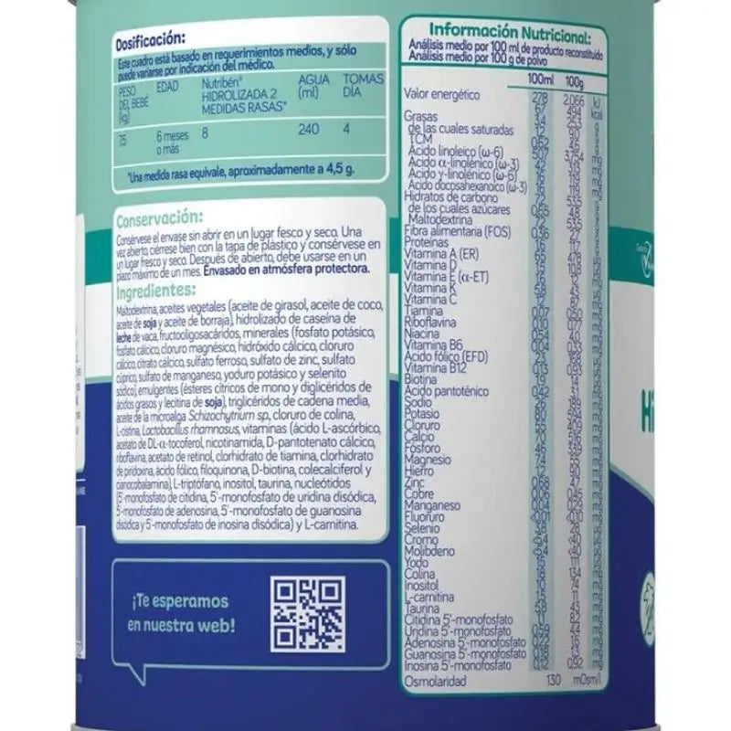 Nutribén Idrolizzato 2 Latte di proseguimento, 12 X 400 g