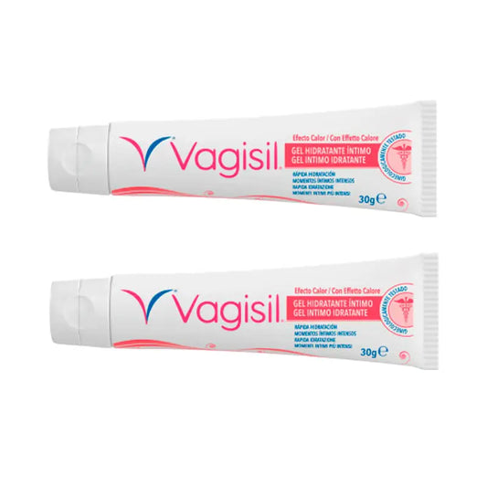Confezione da 2 Vagisil Gel Intimo Idratante Effetto Caldo, 30gr