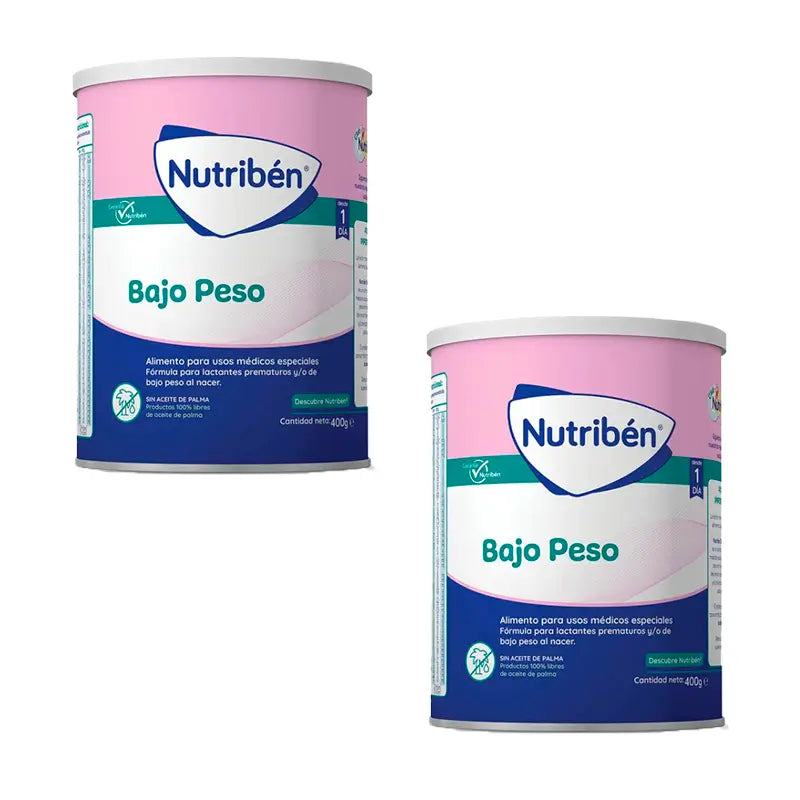Latte a basso peso Nutribén, 2 X 400 grammi