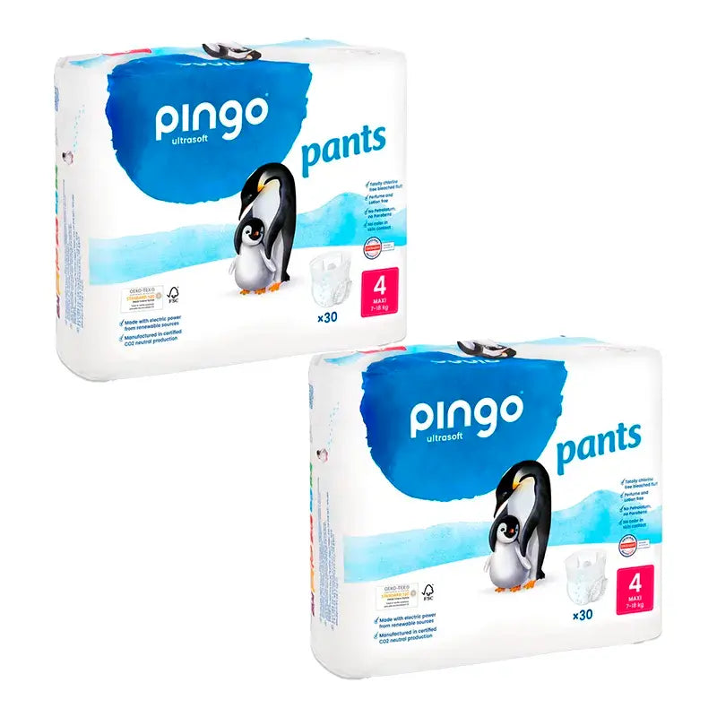 Mutandine Pingo taglia 4, confezione 2 X 30 pezzi.