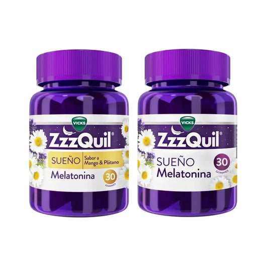 ZzzQuil Melatonin Originale + Gusto Mango, Confezione 2x30 Gomme