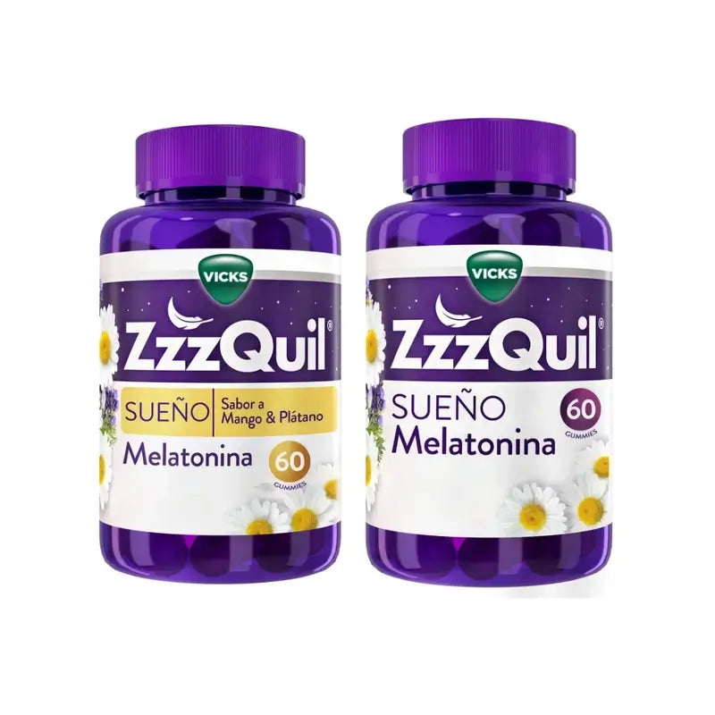 ZzzQuil Melatonin Originale + Gusto Mango, Confezione 2x60 Gommine