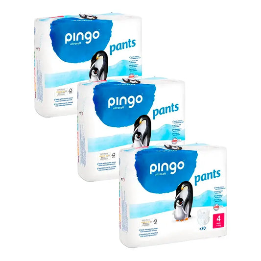 Mutandine Pingo taglia 4, confezione 3 X 30 pezzi.