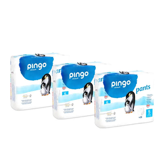 Pingo Pannolini ecologici a mutandina Taglia 5 (11-25 kg), Confezione da 3 x 28 pezzi