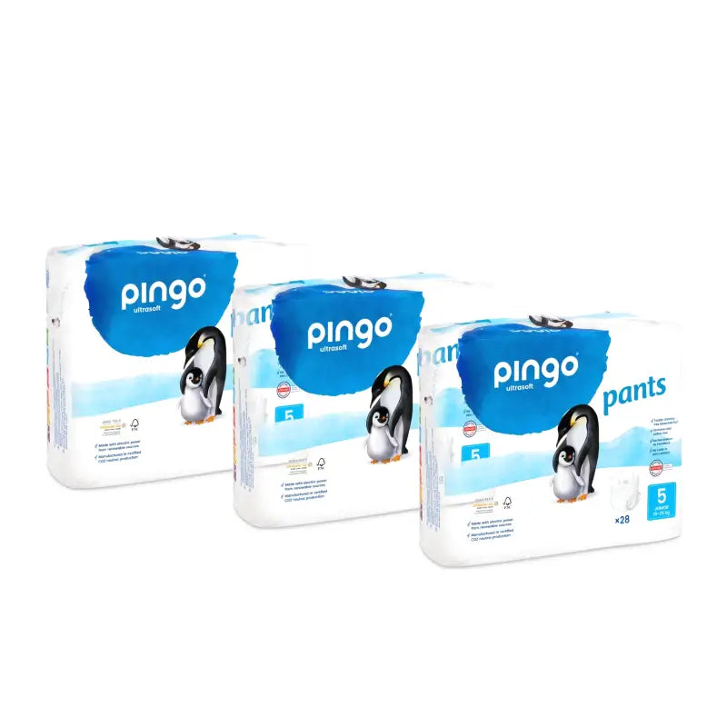 Pingo Pannolini ecologici a mutandina Taglia 5 (11-25 kg), Confezione da 3 x 28 pezzi