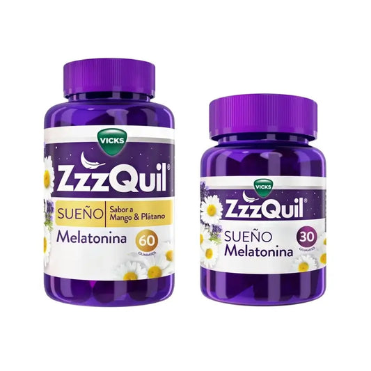 ZzzQuil Natura Melatonin Gusto Originale e Mango, Confezione 30 + 60