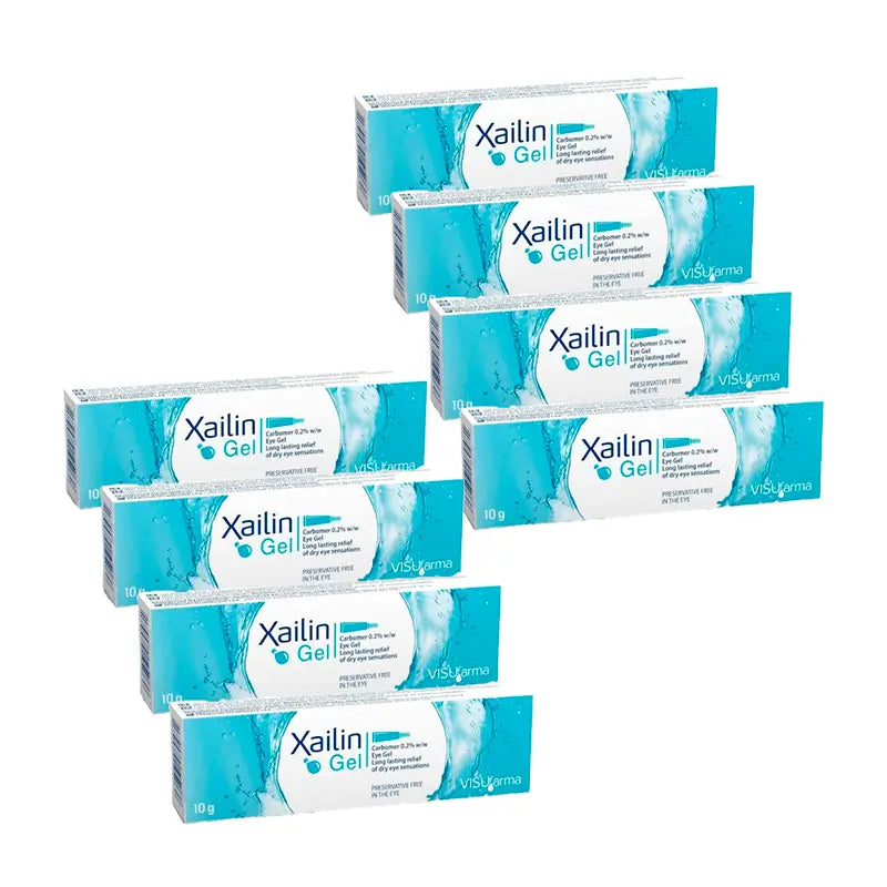 XAILIN Gel per la secchezza oculare, confezione da 8 x 10 g