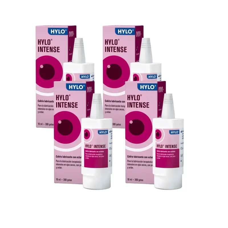 Hylo Gocce Oculari Intense 10 ml, Confezione da 4