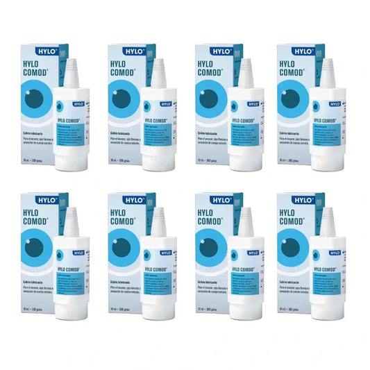 Hylo Comod Gocce Oculari 10 ml, Confezione da 8