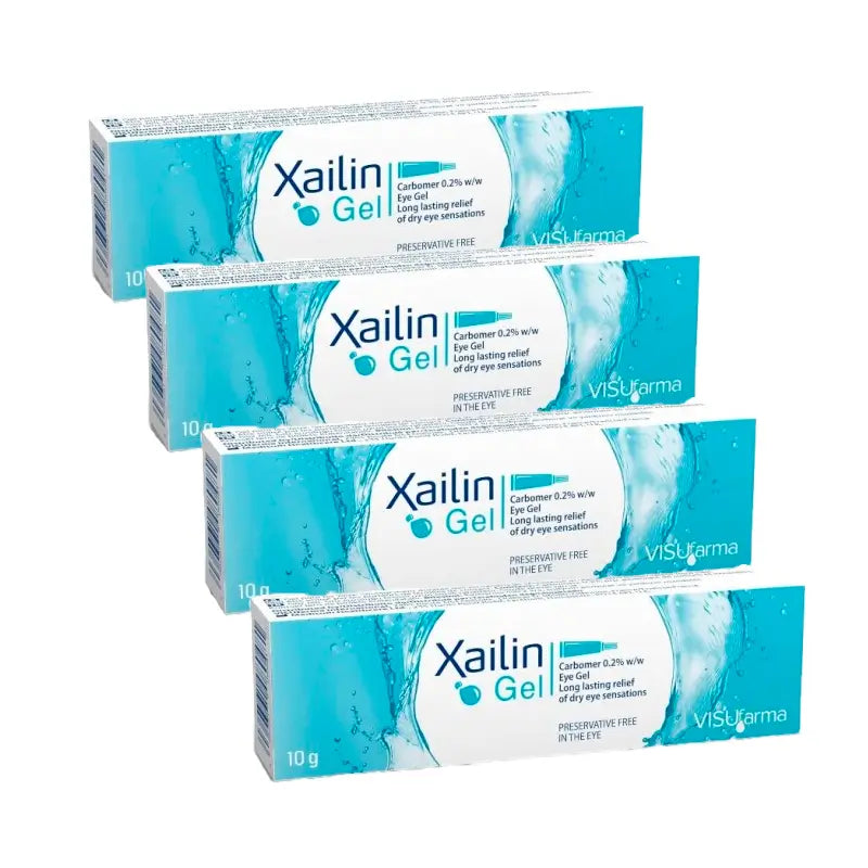 XAILIN Gel per la secchezza oculare, confezione da 4 x 10 g