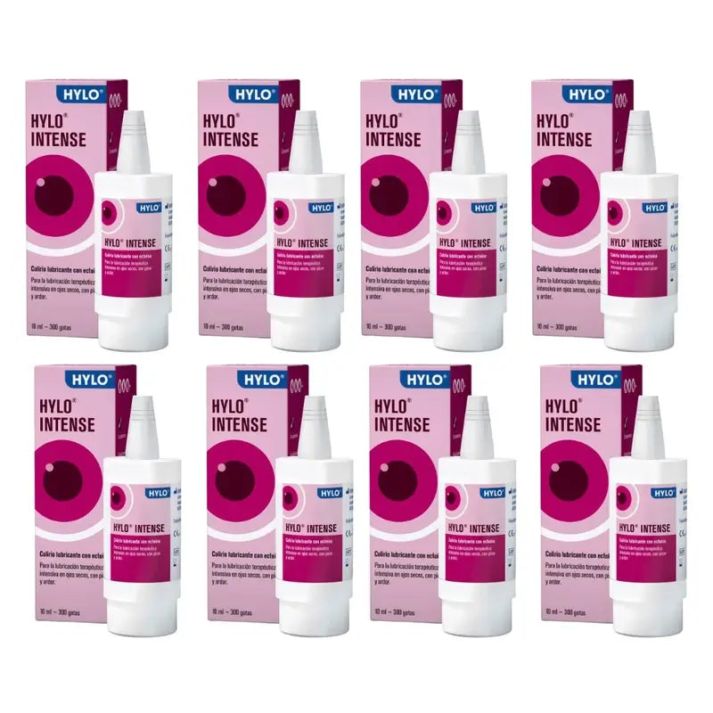Hylo Gocce Oculari Intense 10 ml, Confezione da 8