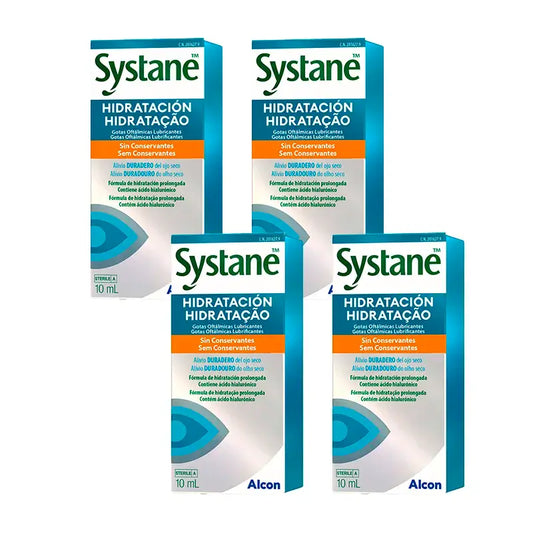 Systane Gocce oculari idratanti giornaliere, confezione da 4 X 10 ml