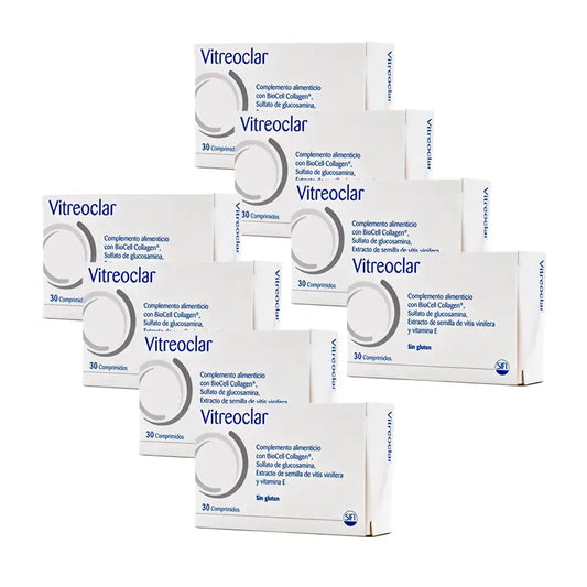 Confezione 8 Vitreoclar Integratore alimentare per la salute degli occhi 30 compresse