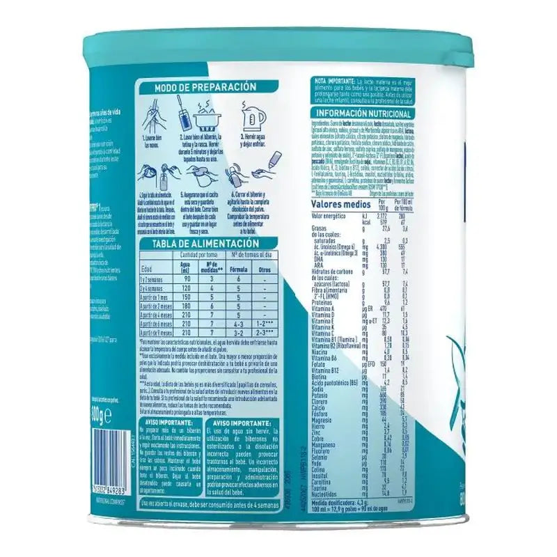 Nestlé Nan Optipro 1 Latte di avviamento, 8X800 g
