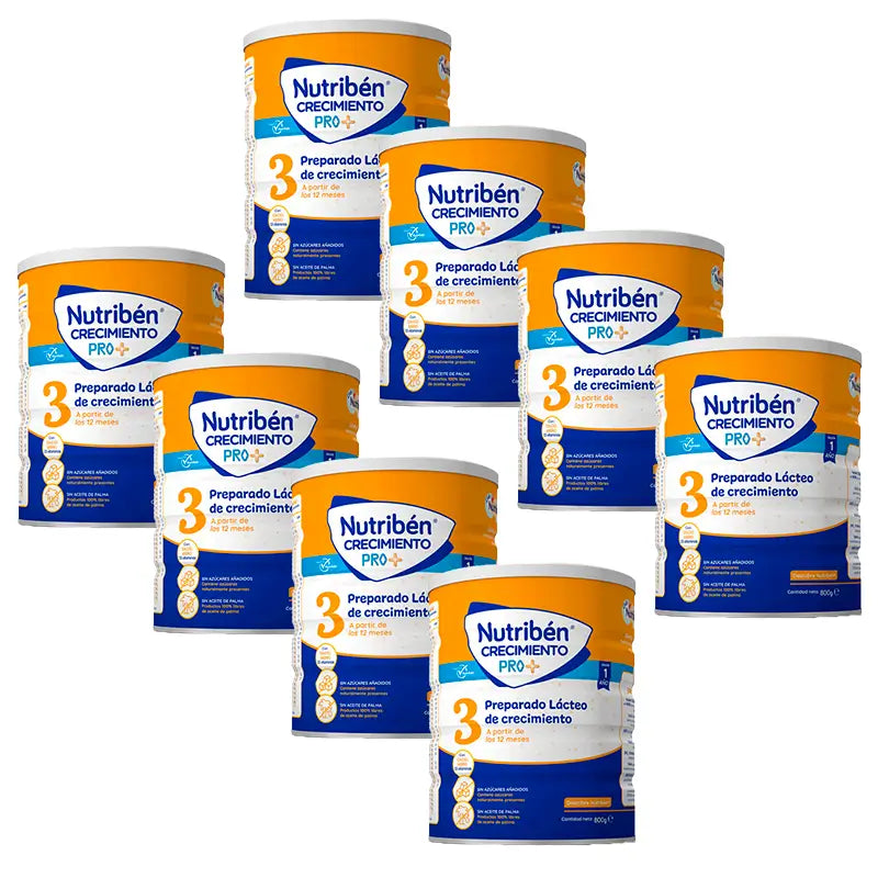 Latte Nutribén Crecimiento Pro+ 3, 8 X 800 grammi