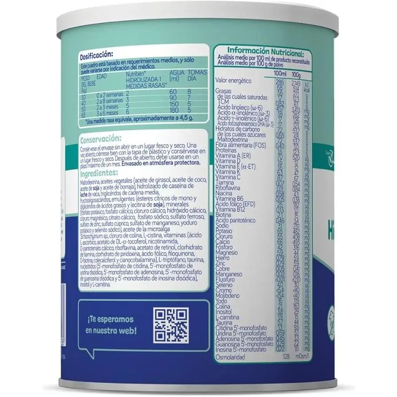 Nutribén Idrolizzato 1 Latte Starter, 8 X 400 grammi