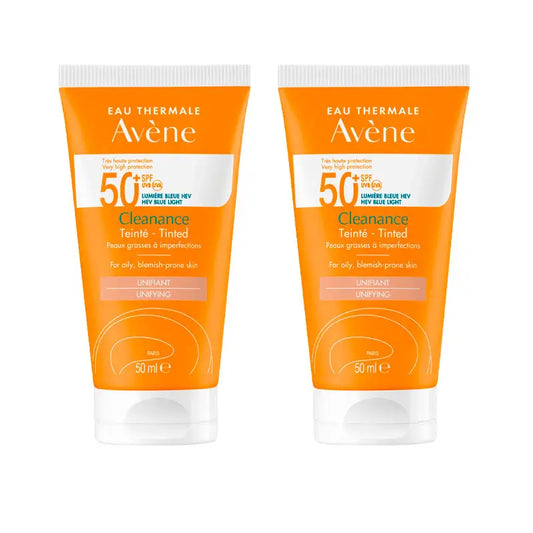 Avène Cleanance SPF 50+ Face Protector with Colour 2x50 ml