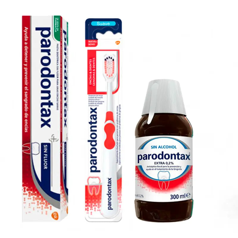 Parodontax Pack Protezione Completa Spazzolino + Dentifricio 75ml + Collutorio Extra Care 300ml