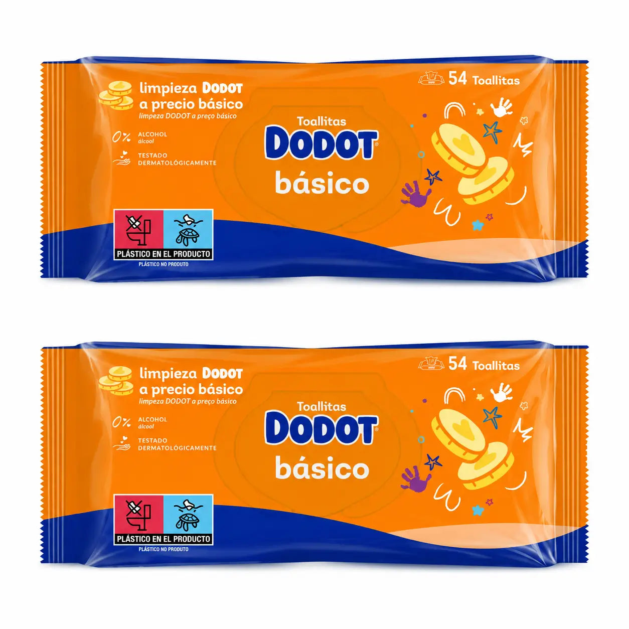 Salviette Dodot Basic, 2 x 54 (108 pezzi)