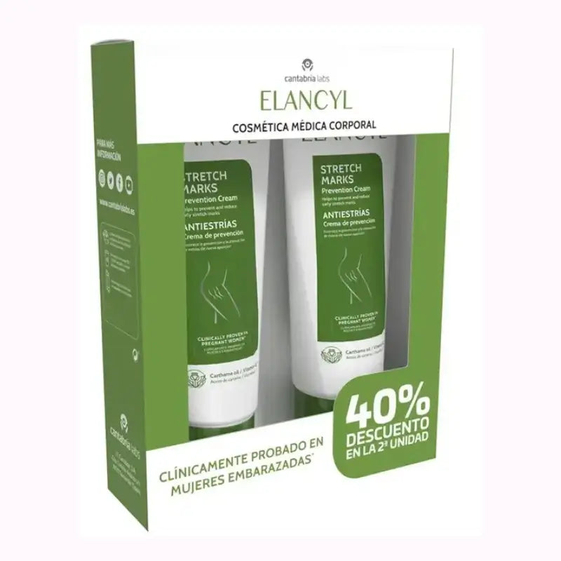 Elancyl Crema Prevenzione Smagliature 2x200 ml Duplo Pack