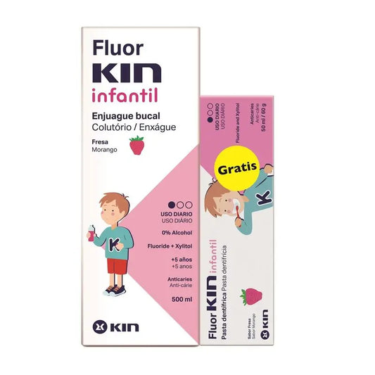 KIN Fluorkin Risciacquo + Pasta per bambini 50 ml