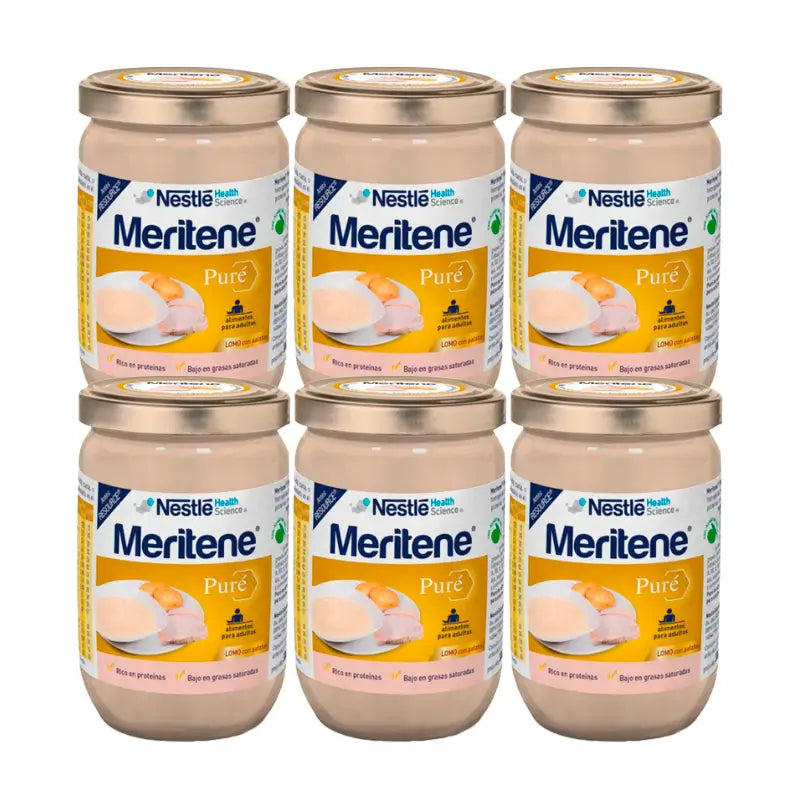 Meritene Purè di lonza di maiale con patate, Confezione 6x300 g