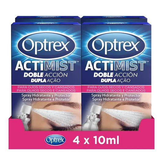 Optrex Actimist Occhi Secchi e Irritati Confezione Spray 4x10 ml