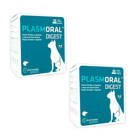 Pharmadiet Plasmoral Digest Razze grandi e giganti, Confezione 2 x 30 bustine