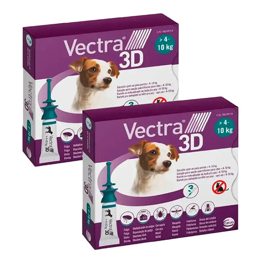 Vectra 3D Dog 4-10 kg, Confezione 2 X 3 Pipette