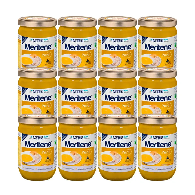 Meritene Purè di nasello con besciamella, Confezione 12x300 g