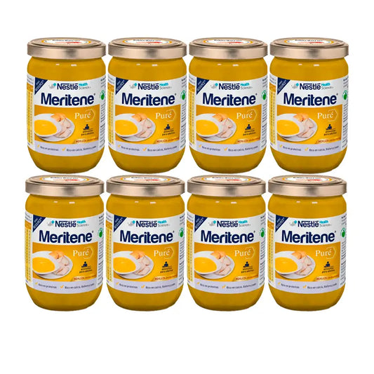 Meritene Purè di nasello con besciamella, Confezione 8x300 g