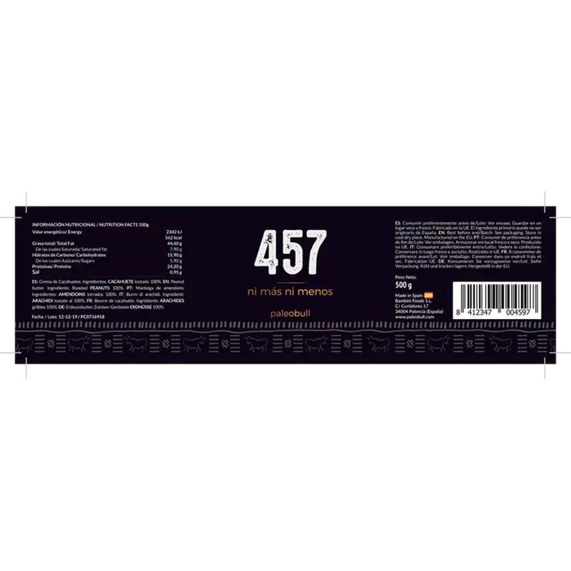 Paleobull 457 Burro di arachidi 500gr.