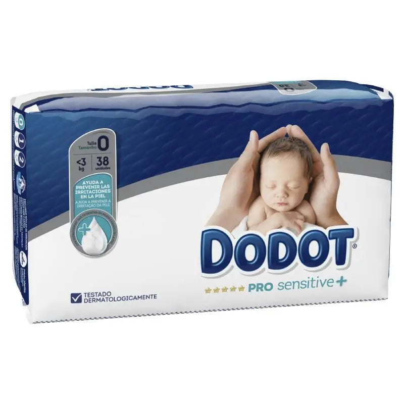 Dodot Pro Sensitive taglia 0 (fino a 3 kg), 38 pannolini