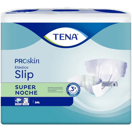 Tena Pannolino Proskin Slip Elastico Medio Super Notte , 80 unità