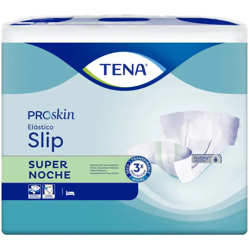 Tena Pannolino Proskin Slip Elastico Medio Super Notte , 80 unità