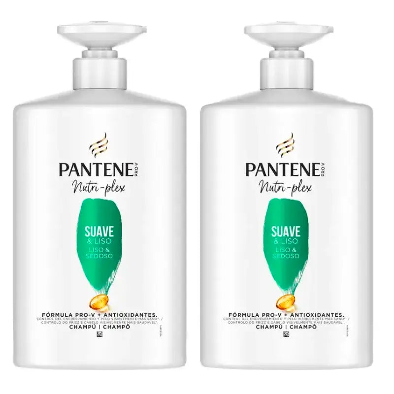 Pantene Nutri-Plex Shampoo Liscio e Lucido, Confezione 2 x 1000Ml