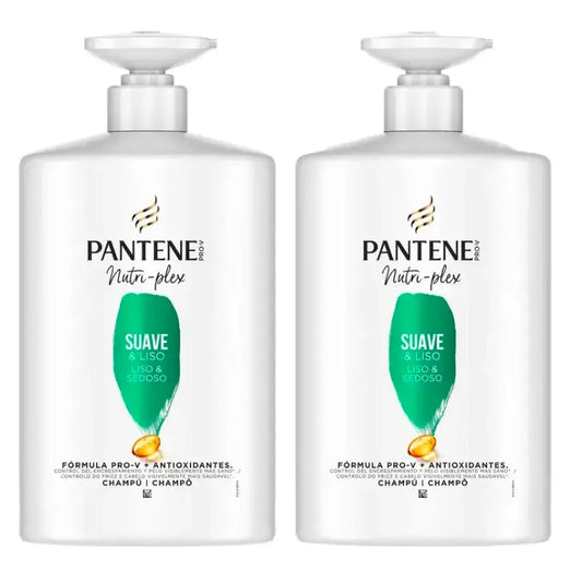 Pantene Nutri-Plex Shampoo Liscio e Lucido, Confezione 2 x 1000Ml