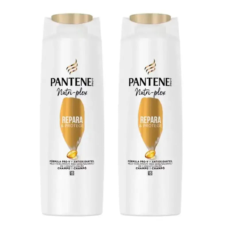 Pantene Nutri Plex Ripara e Proteggi Shampoo, confezione da 2 x 385 ml